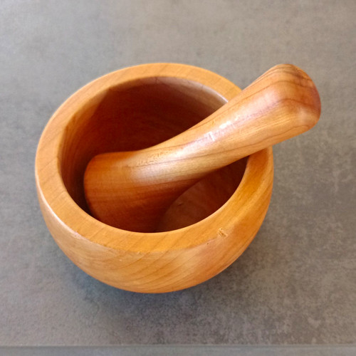 Mörser stößel aus holz - mörser, &