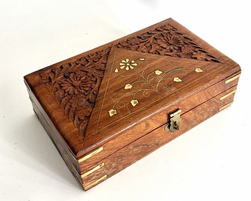 Schmuckschatulle holz floral - schmuckschatulle,