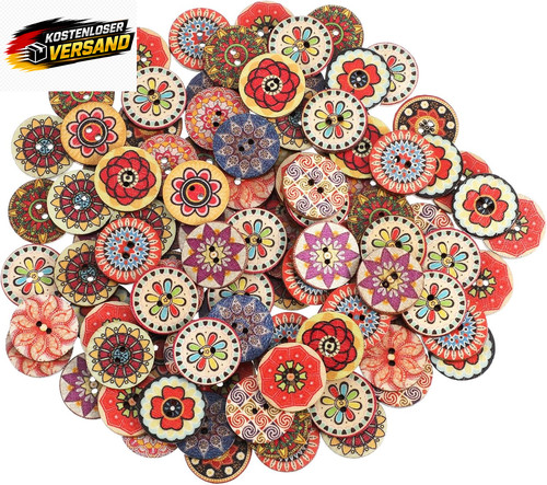 Bunte holzknöpfe 20mm - holzknöpfe, für