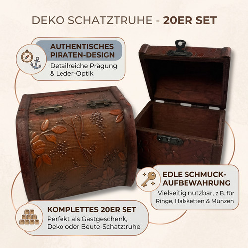 Deko schatztruhe holz - schatztruhe,