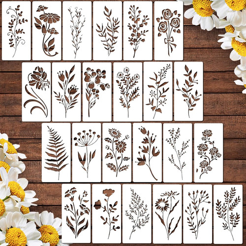 Malschablonen set blumenmuster - malschablonen,