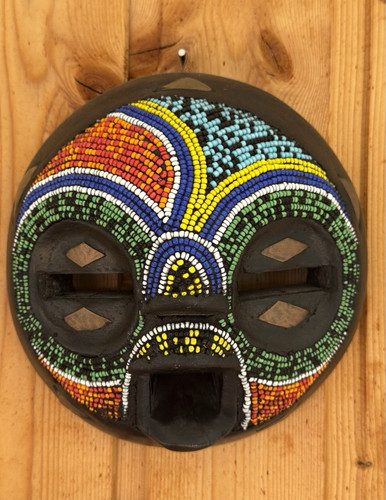 Afrikanische holzmaske mit - holzmaske,